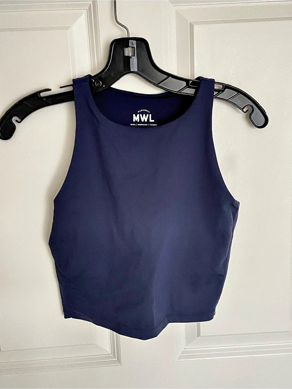 Madewell MWL Form Racerback Crop Tank Top Blue XS